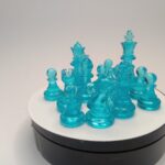 Schachbrett aus Epoxidharz mit Stranddeko